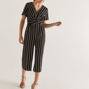 Wide leg cropped jumpsuit
